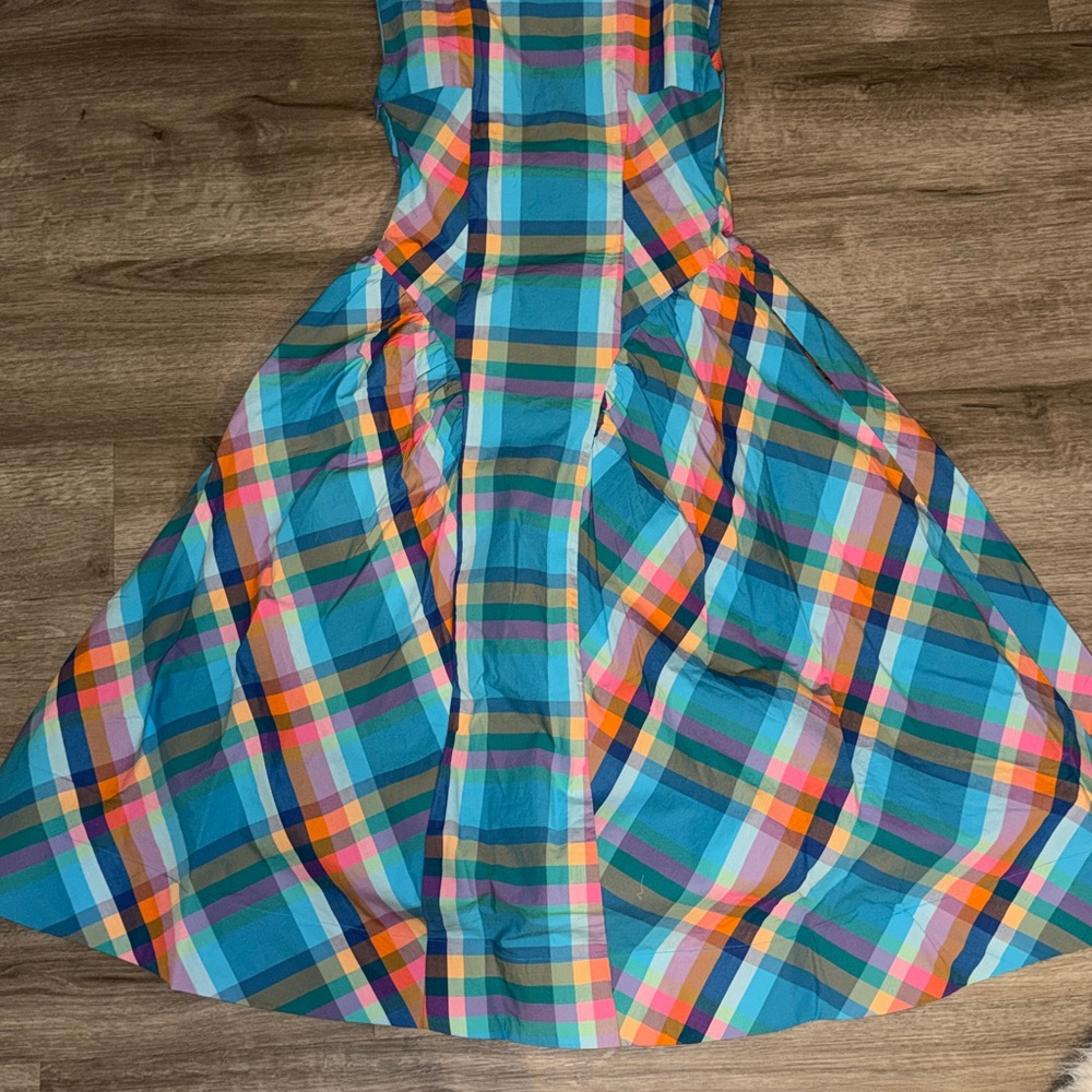 Maeve sleeveless V-neck Basque Waist Midi dress - Picture 10 of 11